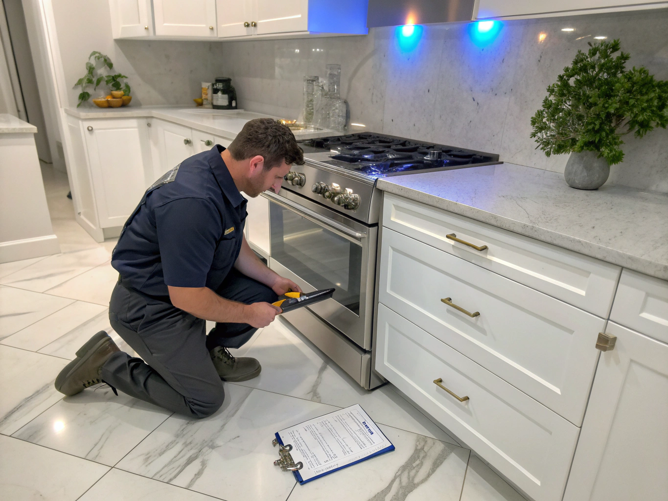 Freestanding kitchen stove range burner maintenance in Buford Georgia